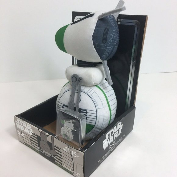 Disney Star Wars D-O Stylized 7" Droid Plush With Enamel Pin Collectible D-0 New - Picture 5 of 12